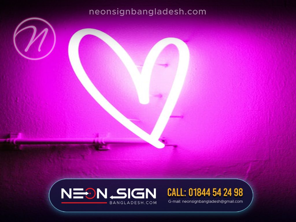 neon letter signage in Bangladesh, neon sign price bd