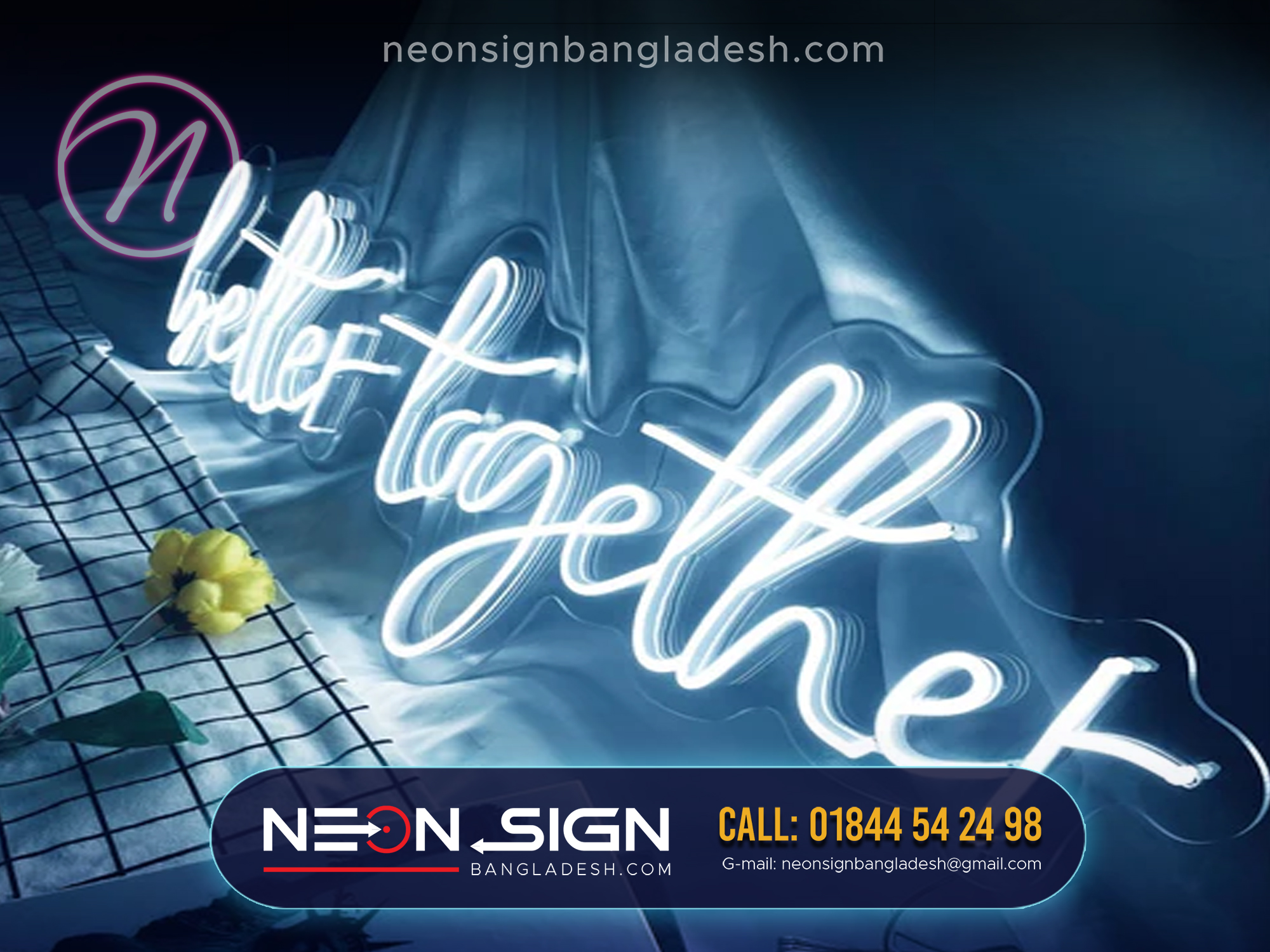 Neon Sign Name Plate for Shop Advertising