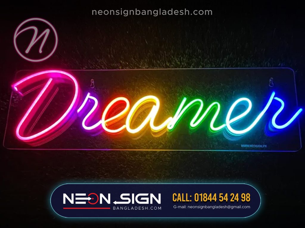 Neon Sign Name Plate for Shop Advertising