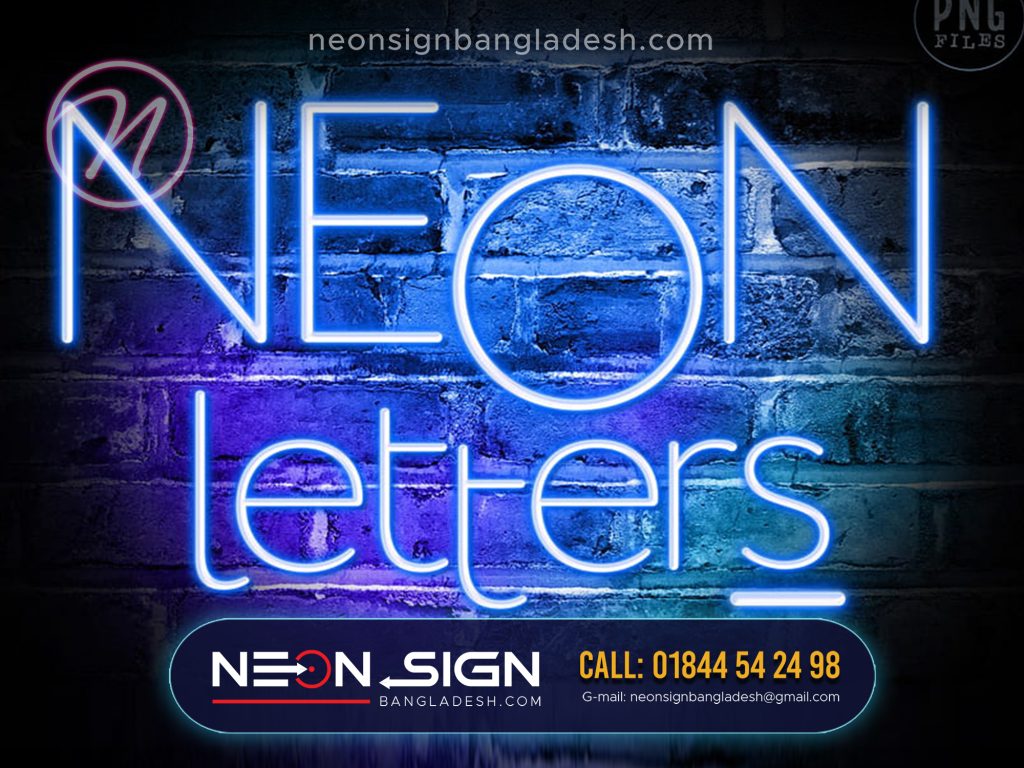 Neon sign board in Bangladesh
