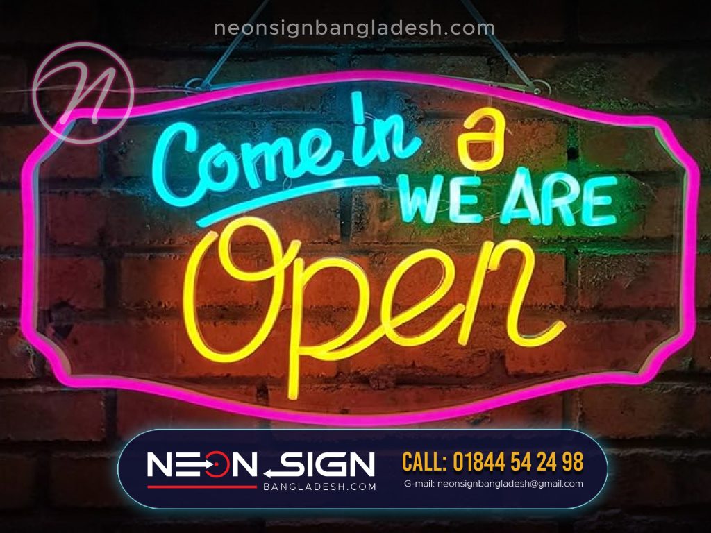 Store/Hotel/Restaurant Neon Sign Shop/Factory in Bangladesh