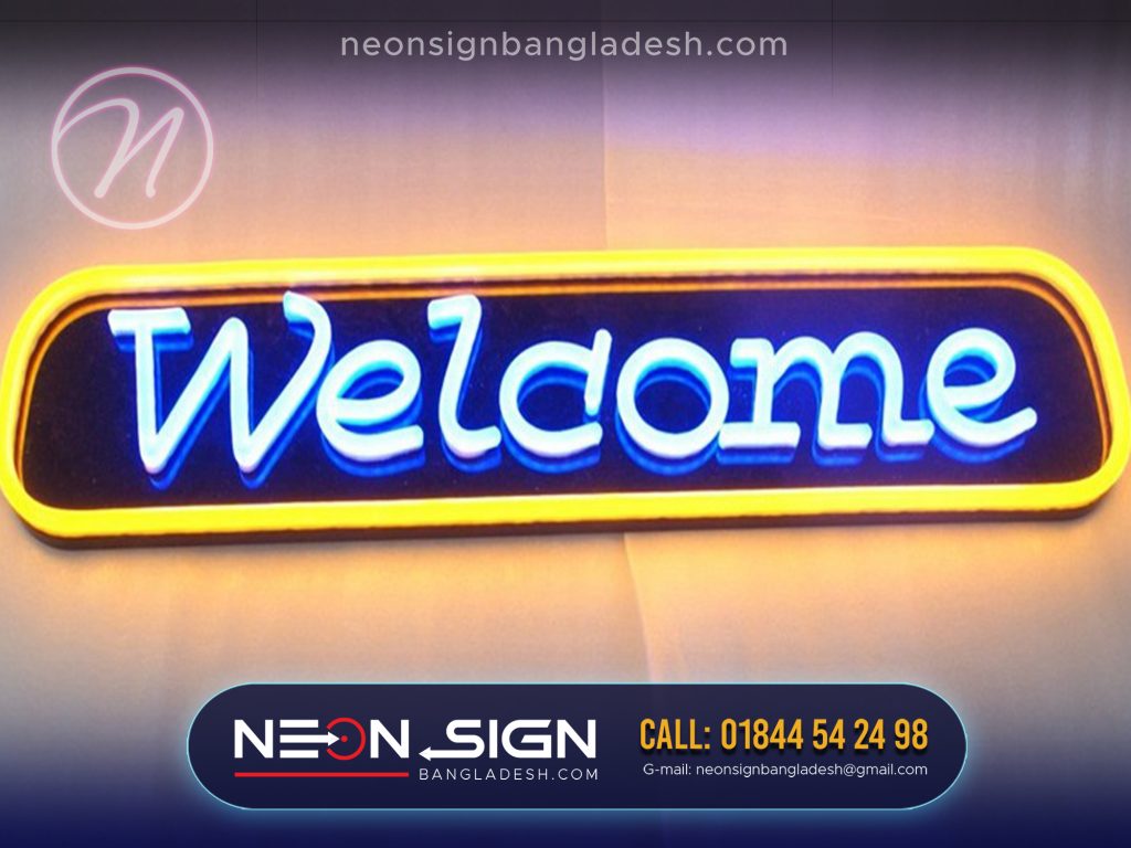 WELCOME neon sign price in Bangladesh