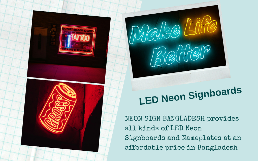 LED Neon Signboards and Nameplates