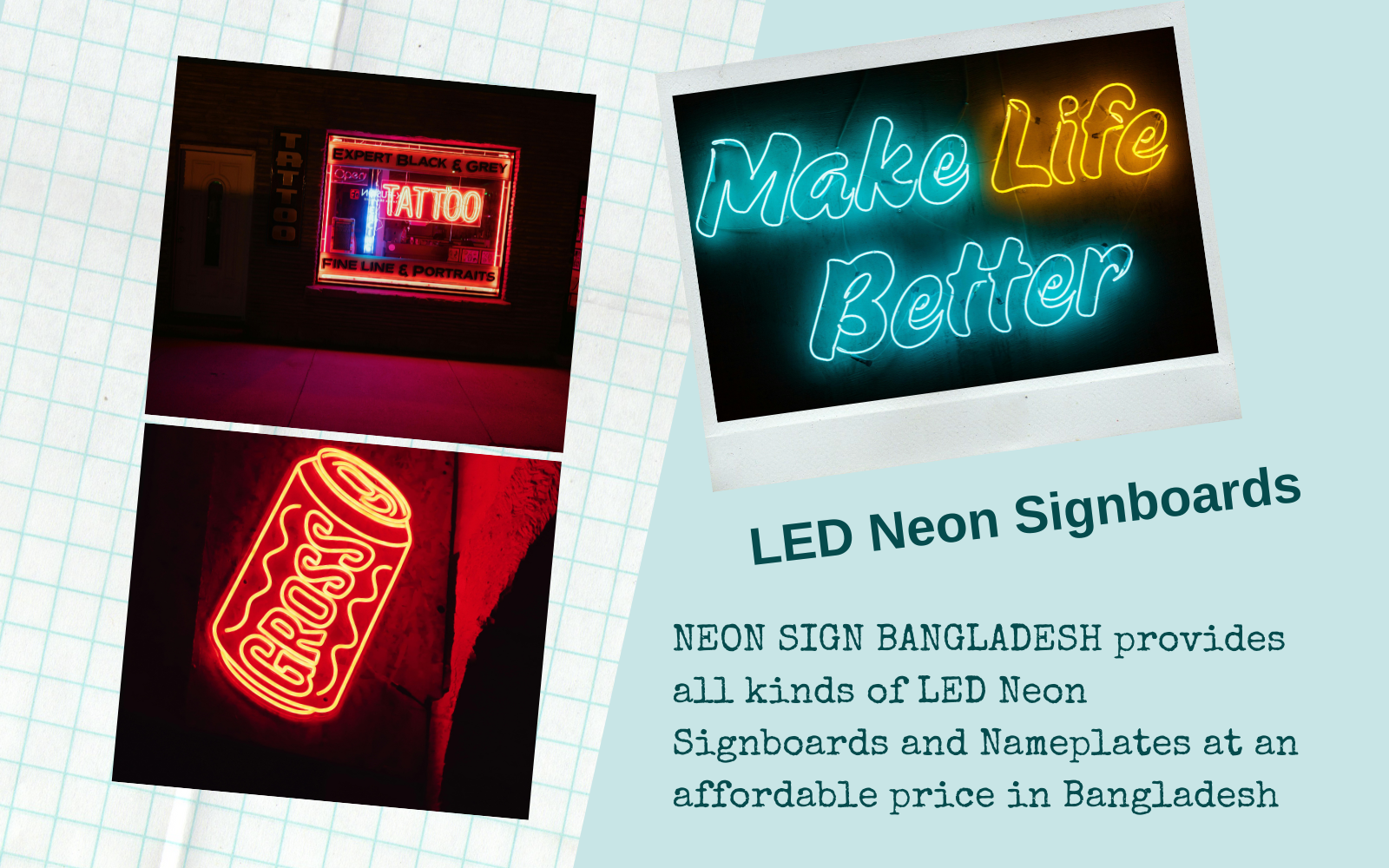LED Neon Signboards and Nameplates